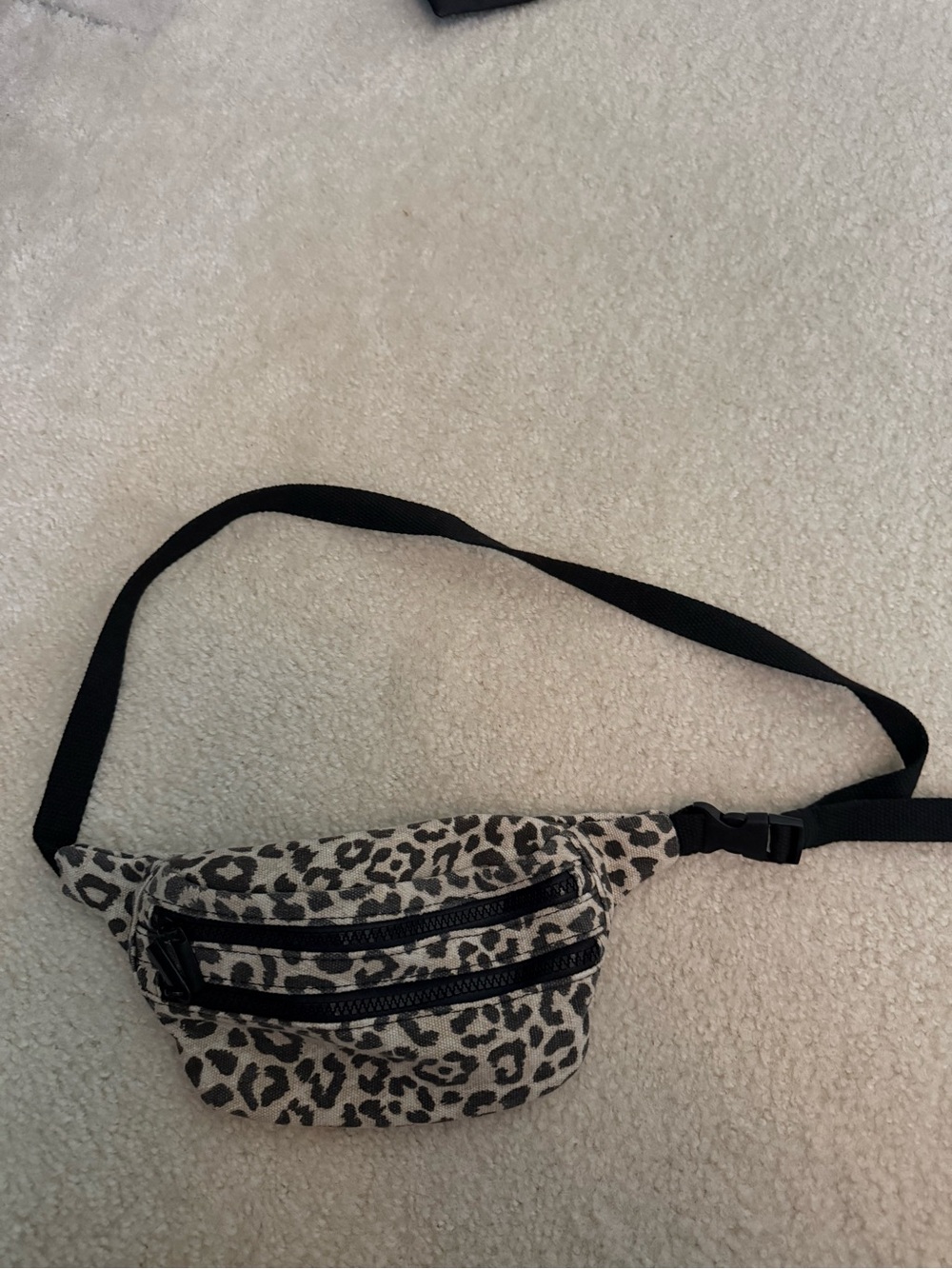 wild fable Leopard Print Crossbody Fanny Pack in Black and Cream